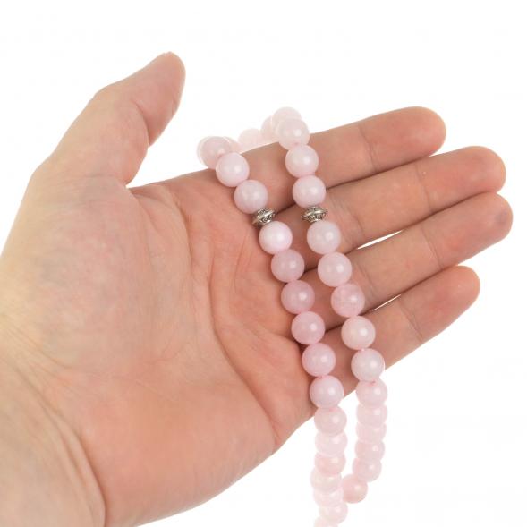 Четки из розового кварца 35 бусин 128578