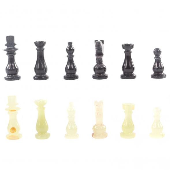 Каменные шахматы &amp;quot;Поединок&amp;quot; камень оникс доска 25х25 см 121655