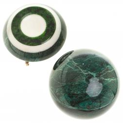 Настольный сувенир &amp;quot;Шар Антистресс&amp;quot; темно-зеленый змеевик 9,5 см