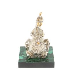 Статуэтка &amp;quot;Пузатый дракон&amp;quot; малахит бронза