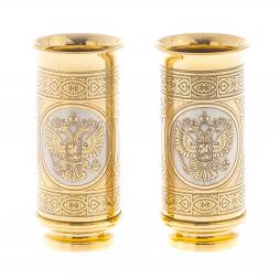 Набор 2 стопки "Герб РФ" Златоуст
