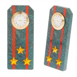 Подарочные часы &amp;quot;Погон Полковник ВС&amp;quot; камень змеевик