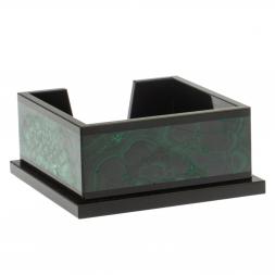 Лоток для бумаг &amp;quot;Кубарик&amp;quot; из камня малахит