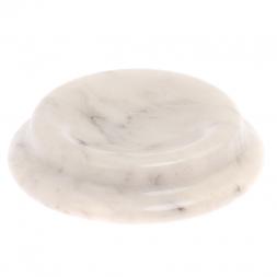 Подставка под шар из белого мрамора круглая 8х8х2 см