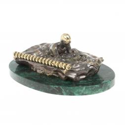 Статуэтка из бронзы &amp;quot;Пловец&amp;quot; змеевик