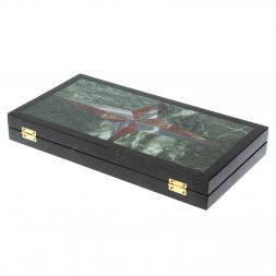 Каменные нарды &amp;quot;Звезда&amp;quot; лемезит, серый мрамор