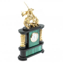 Часы &amp;quot;Георгий Победоносец&amp;quot; камень малахит