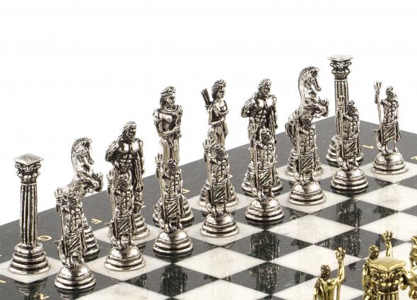 Шахматы настольные &amp;quot;Посейдон&amp;quot; 32х32 см доска из камня 120786