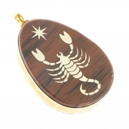 Брелок-кулон знак зодиака "Скорпион" камень обсидиан