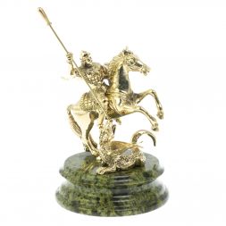 Статуэтка &amp;quot;Георгий Победоносец&amp;quot; на змеевике