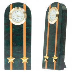 Часы &amp;quot;Погон подполковник  МЧС&amp;quot; камень змеевик