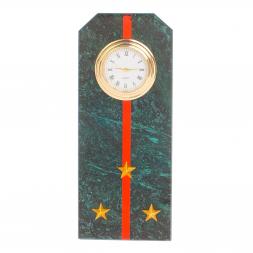Подарочные часы "Погон старший лейтенант ВС" камень змеевик