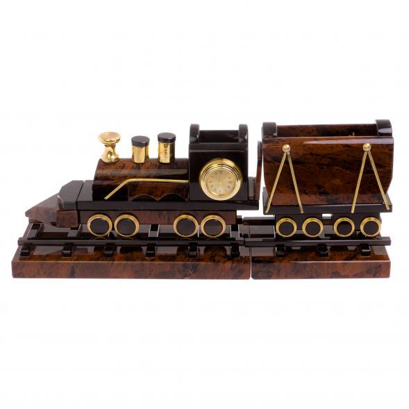 Паровоз с вагоном из обсидиана 126251