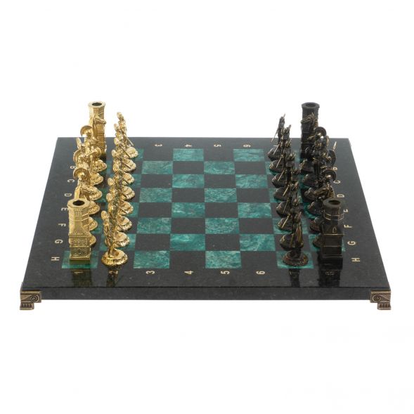 Шахматы подарочные &amp;quot;Спарта&amp;quot; фигуры шабровский змеевик 127964