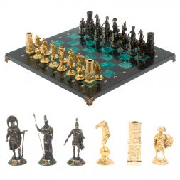 Шахматы подарочные "Спарта" фигуры шабровский змеевик