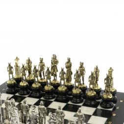 Шахматы &amp;quot;Римляне против Галлов&amp;quot; на подставках доска 40х40 см мрамор/змеевик
