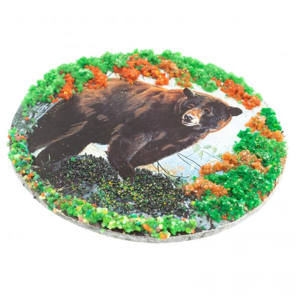 Магнит с рисунком &amp;quot;Медведь&amp;quot; змеевик 121575