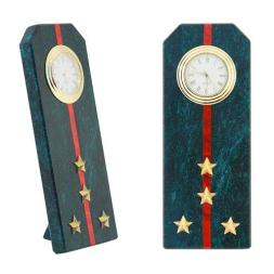 Подарочные часы "Погон капитан ВС" камень змеевик