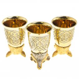 Подарочный набор &amp;quot;Лиса&amp;quot; фляжка и 3 стопки перевертыша Златоуст