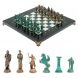 Шахматы &amp;quot;Подвиги Геракла&amp;quot; 28х28 см из мрамора и змеевика цвет бронза / патина 128198