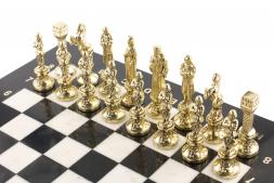 Шахматы &amp;quot;Ренессанс&amp;quot; доска 36х36 см мрамор фигуры цвет золото / серебро