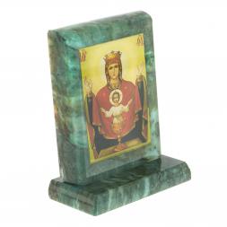 Икона настольная Неупиваемая Чаша малая змеевик 7,5х6,5х8 см