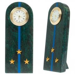 Часы-погон "Старший лейтенант МЮ" камень змеевик