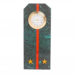 Подарочные часы "Погон лейтенант ВС" камень змеевик