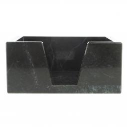Лоток для бумаг &amp;quot;Кубарик&amp;quot; из черного змеевика 11х11х5 см