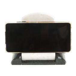 Подставка для телефона из змеевика и мрамора