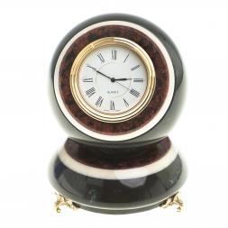 Настольные часы &amp;quot;Шар Антистресс&amp;quot; из черного змеевика 10 см