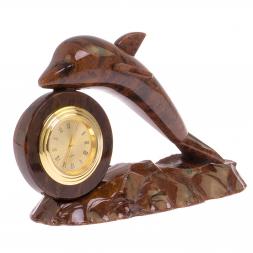 Часы "Дельфин" из коричневого обсидиана