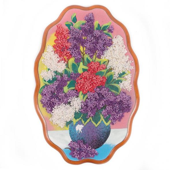 Картина из каменной крошки &amp;quot;Натюрморт сирень&amp;quot; 29х19 см 116975