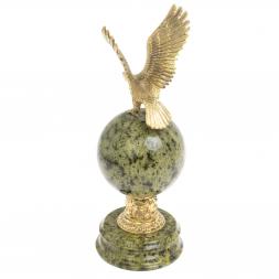 Настольные часы &amp;quot;Орел&amp;quot; бронза змеевик