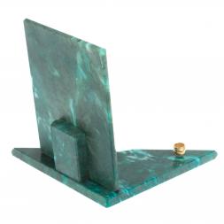 Икона с подсвечником Серафим Саровский средняя из змеевика 12х12х13 см