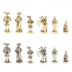 Шахматы &amp;quot;Средневековье&amp;quot; доска 44х44 см мрамор / змеевик