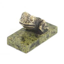 Статуэтка из бронзы и змеевика "Лягушка царевна"