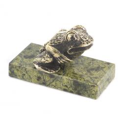 Статуэтка из бронзы и змеевика "Лягушка царевна"
