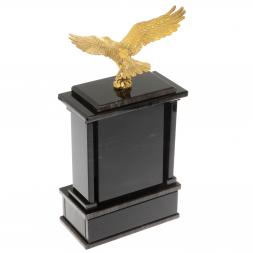 Настольные часы "Орел"из черного обсидиана