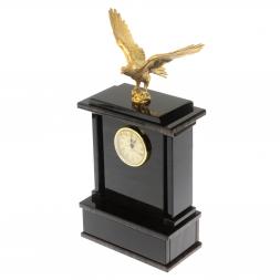 Настольные часы "Орел"из черного обсидиана