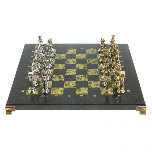 Шахматы &amp;quot;Икар&amp;quot; доска 32х32 см из камня змеевик 122681