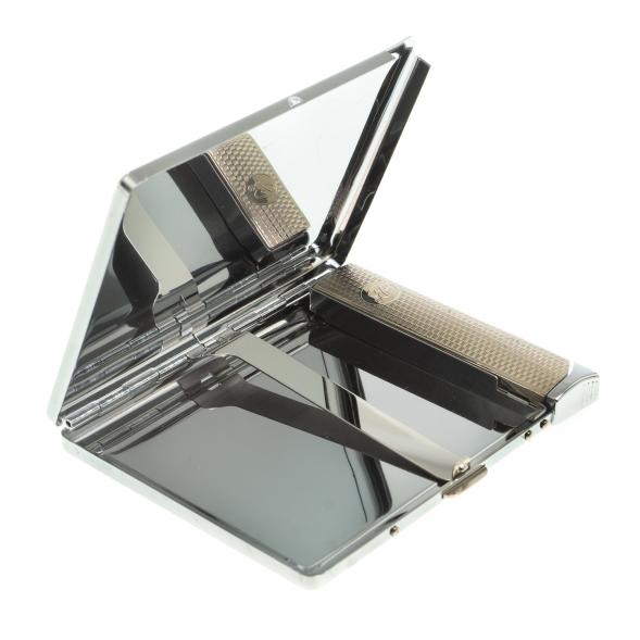 Портсигар на 10 сигарет с зажигалкой камень малахит 123423