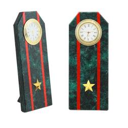 Подарочные часы "Погон майор ВС" камень змеевик