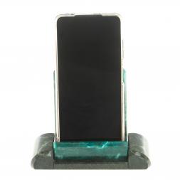 Подставка для телефона из темно-зеленого змеевика