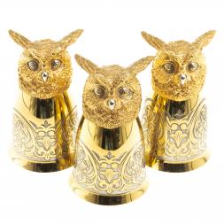 Подарочный набор &amp;quot;Филин&amp;quot; тарелка и 3 стопки перевертыша Златоуст