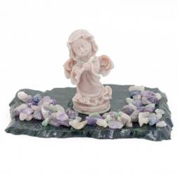 Сувенир из мрамолита &amp;quot;Ангел с дудочкой&amp;quot;