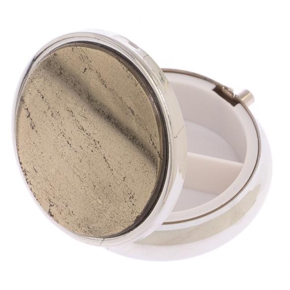 Таблетница на 3 отделения камень пирит цвет серебро 126177