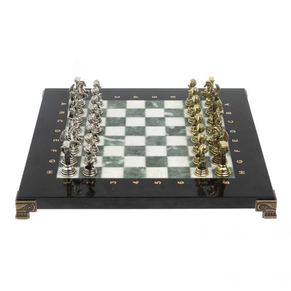 Шахматы настольные &amp;quot;Атлас&amp;quot; из мрамора и змеевика 28х28 см 127738