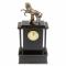 Настольные часы "Конь с попоной"из черного обсидиана