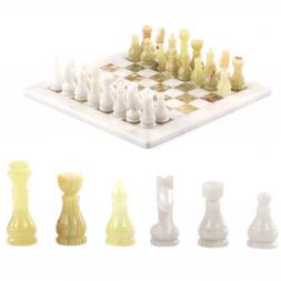 Настольные шахматы &amp;quot;Стандарт&amp;quot; доска 30х30 см камень оникс мрамор